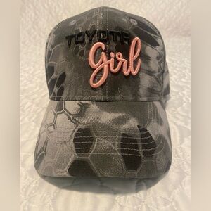 Women’s baseball cap with Toyota Girl embroidering. NWOT. Velcro back